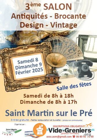 3ème salon antiquités brocante design vintage à Saint Martin sur le