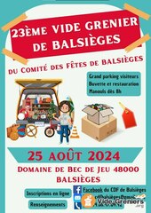 Photo de l'événement 23ème Grand Vide Grenier de Balsièges