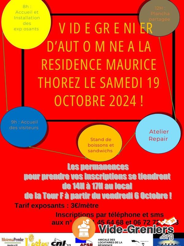 2é vide grenier de la Résidence Maurice Thorez avec Plancha