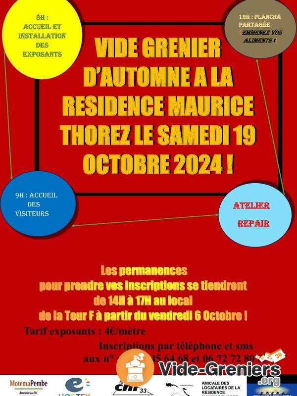 2é vide grenier de la Résidence Maurice Thorez avec Plancha