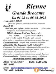 Photo de l'événement 4 ème grande Brocante des Faux Bourgeois à RIENNE
