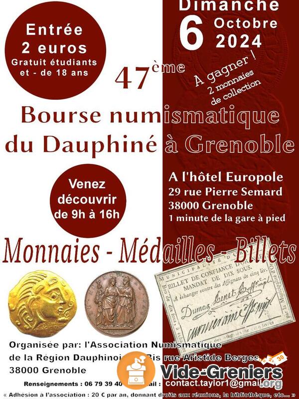 47ème Bourse Numismatique du Dauphiné - Grenoble