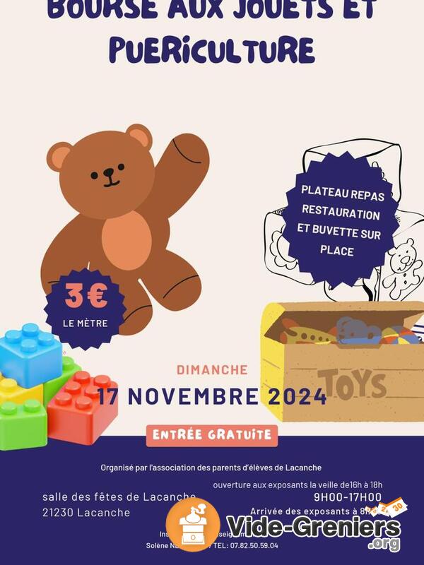 Bourse au jouets, affaires de puériculture