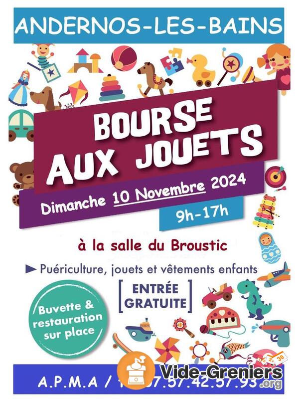 Bourse au jouets puericulture vetements enfants apma