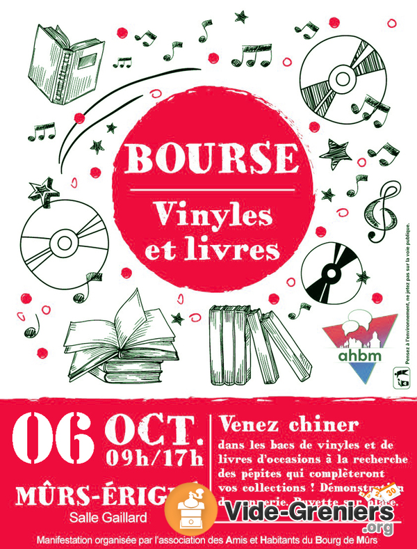 Bourse disques vinyles et livres