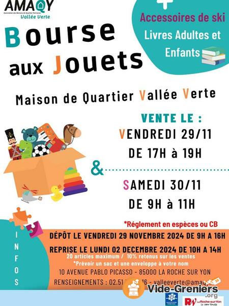 Bourse Jeux et Jouets, accessoires de ski, livres