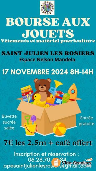 Bourse aux jouets APE Saint julien les rosiers