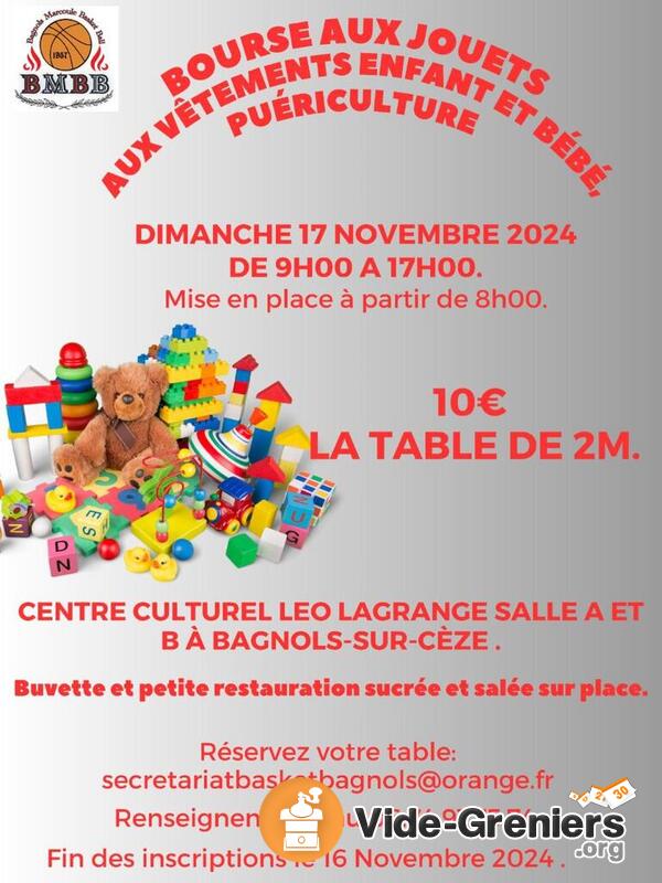 Bourse aux jouets BMBB (basket bagnols)