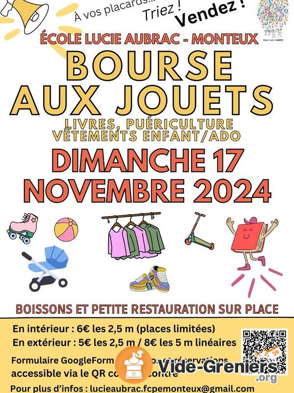 Bourse aux jouets - Ecole Lucie AUBRAC à MONTEUX