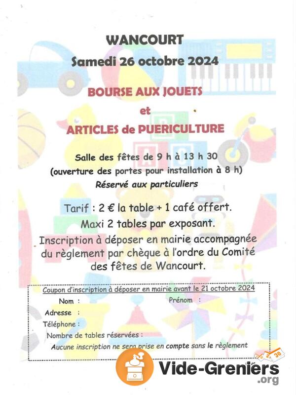 Bourse aux jouets et articles de puericulture