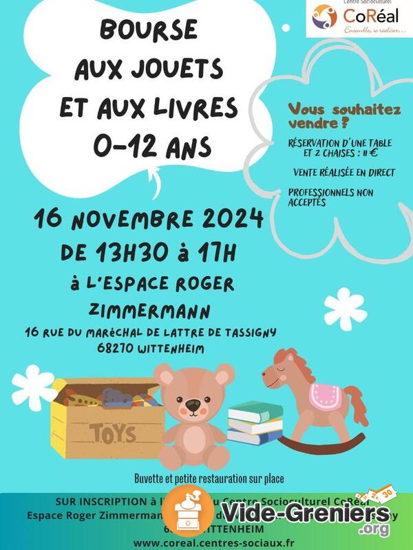 Bourse aux jouets et aux livres 0 - 12 ans