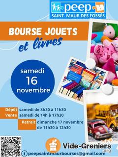 Photo de l'événement Bourse aux JOUETS et LIVRES ce samedi 16 novembre 2024