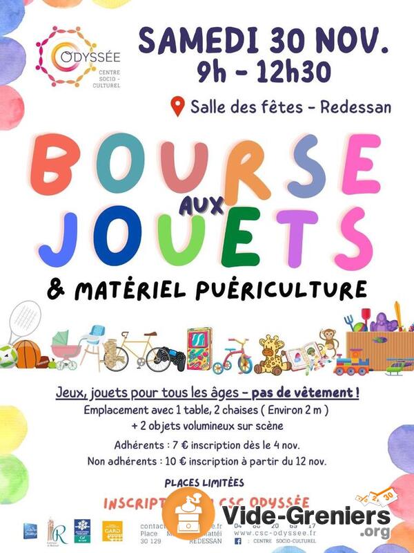 Bourse aux jouets et matériel de puériculture