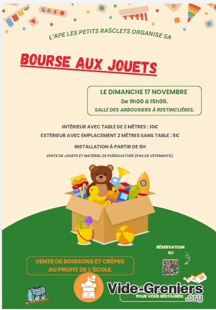 Bourse aux jouets et matériel de puériculture