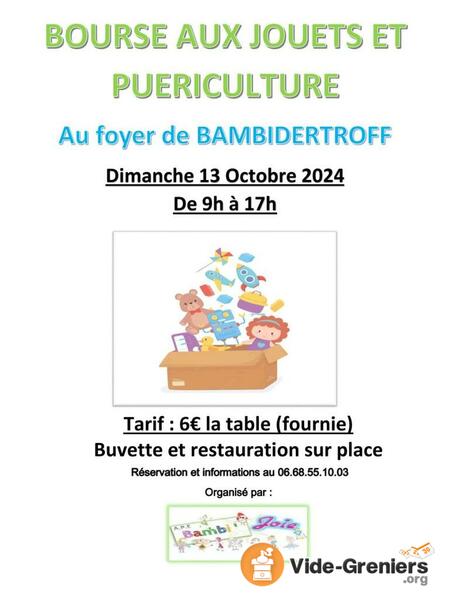 Bourse aux jouets et puériculture