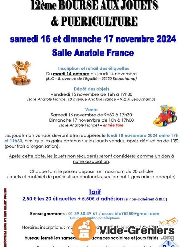 Bourse aux jouets et puériculture