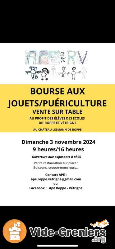 Bourse jouets et puériculture