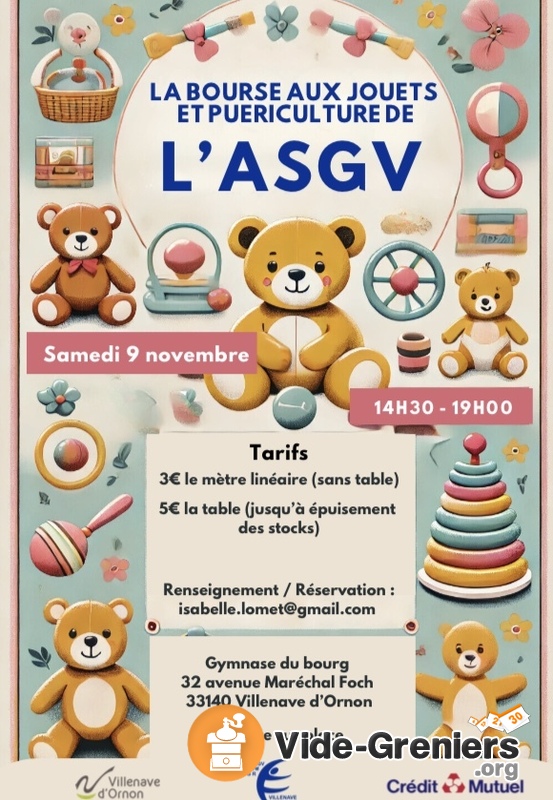 Bourse aux jouets et puériculture de l'ASGV