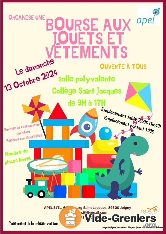 Bourse aux jouets et vêtements