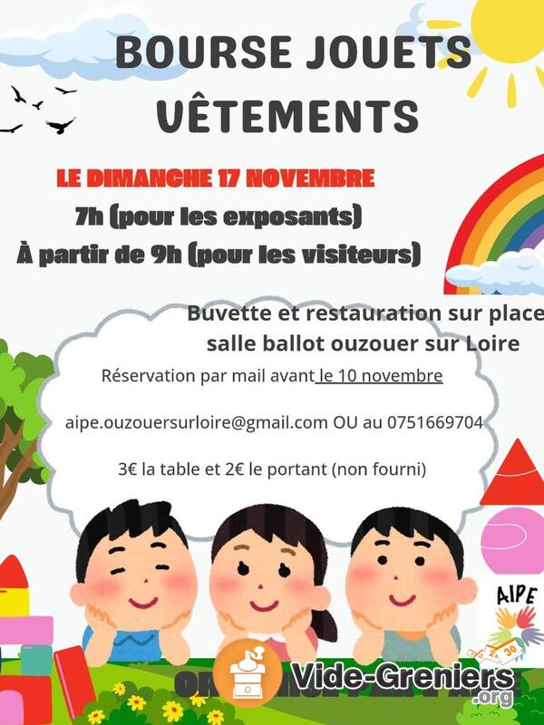 Bourse aux jouets et vêtements