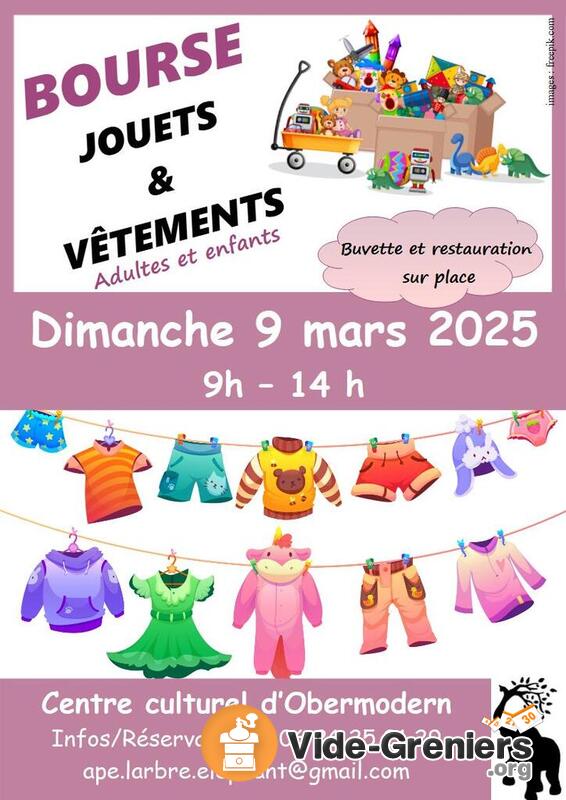 Bourse jouets et vêtements - adultes et enfants