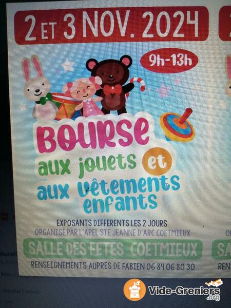 Bourse aux jouets et vêtements enfants