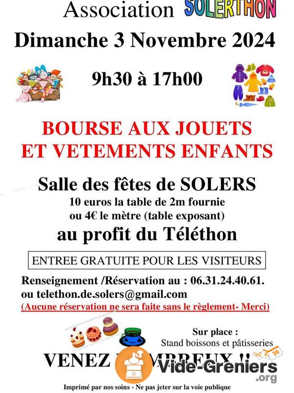 Bourse aux jouets et vêtements d'enfants