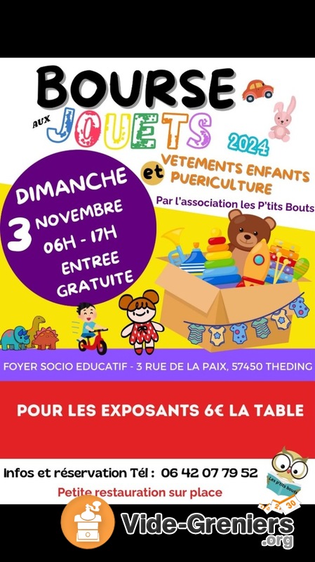 Bourse aux jouets et vêtements enfants - puériculture