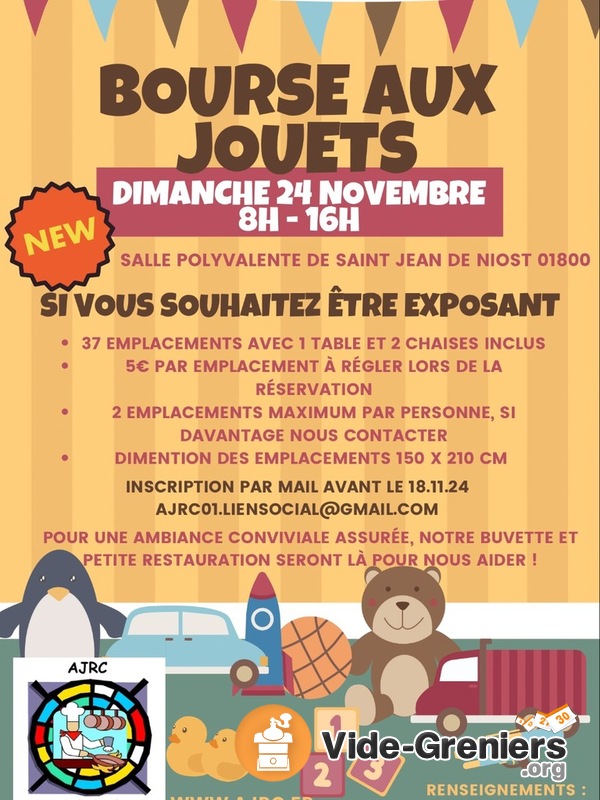 Bourse aux jouets de L’AJRC de St Jean de Niost