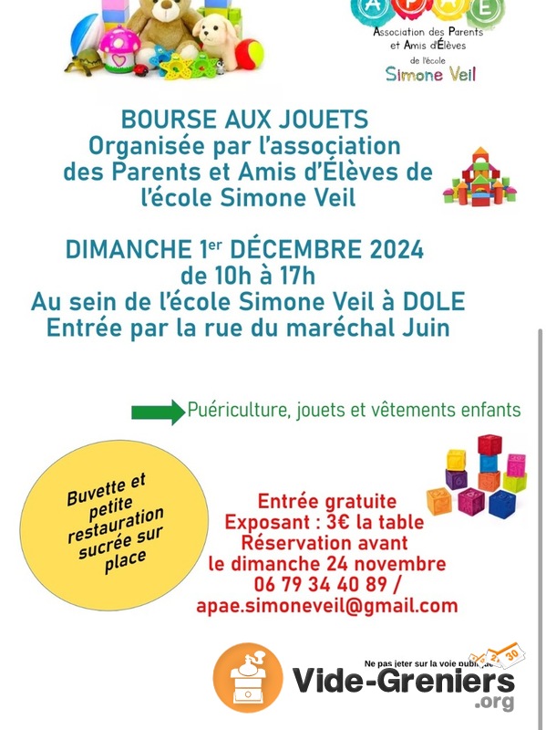 Bourse aux jouets de l’APAE Simone Veil