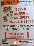 Bourse aux jouets, livres et matériel de sport