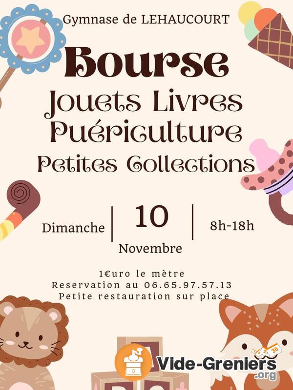 Bourse aux jouets, livres, petites collections