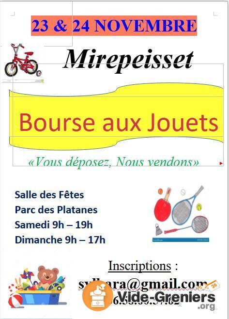 Bourse aux jouets - on vend pour vous