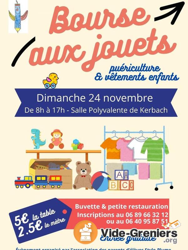 Bourse aux jouets, puériculture et vêtements enfant