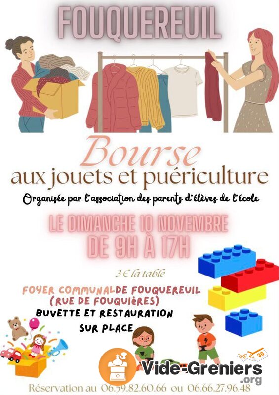 Bourse aux jouets, puériculture, livres...