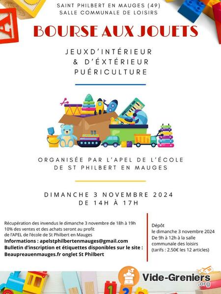 Bourse aux jouets - puériculture de St Philbert en Mauges