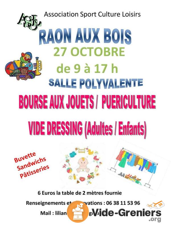 Bourse aux jouets , puériculture ,vide dressing