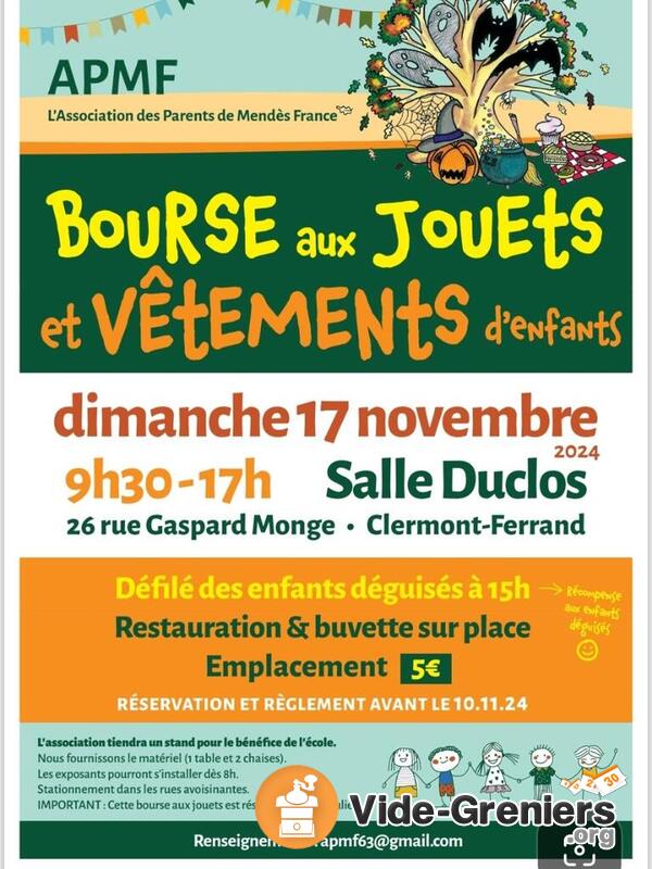 Bourse jouets vêtements enfants