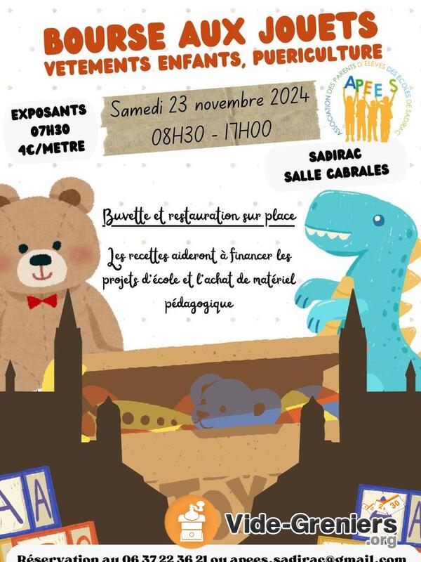 Bourse aux jouets, vêtements enfants et puériculture