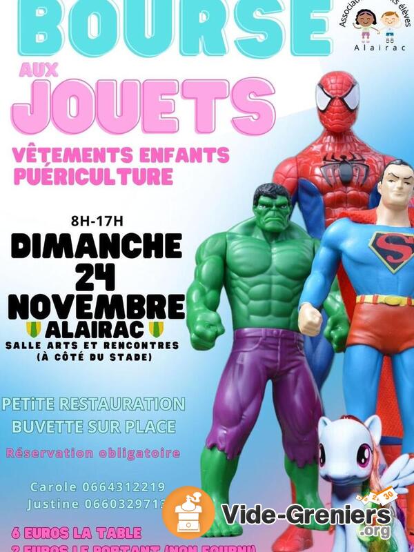 Bourse aux jouets - vêtements enfants - puériculture