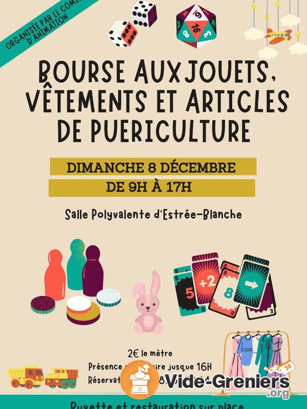 Bourse aux jouets, vêtements et articles de puériculture