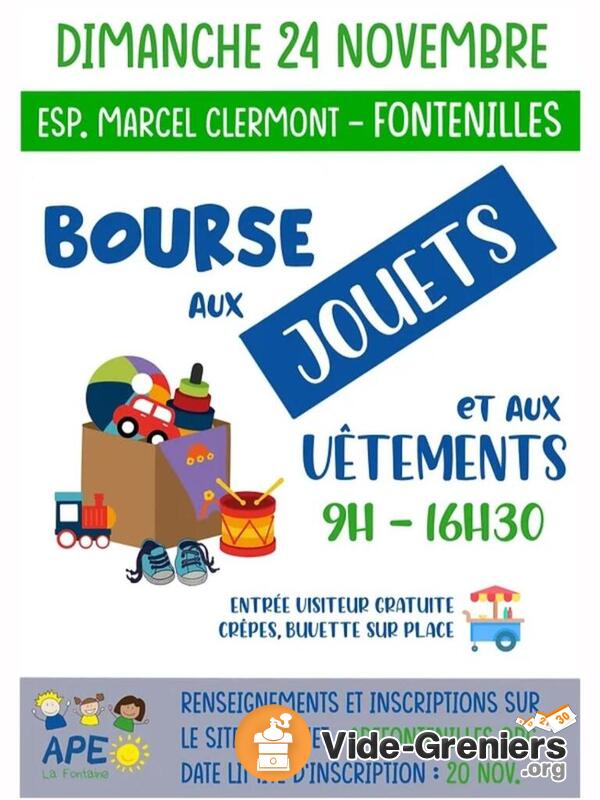 Bourse aux jouets, vêtements et puériculture