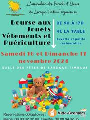 Bourse aux jouets, vêtements et puériculture