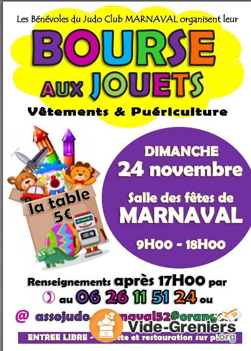 Bourse aux jouets, vêtements et puériculture