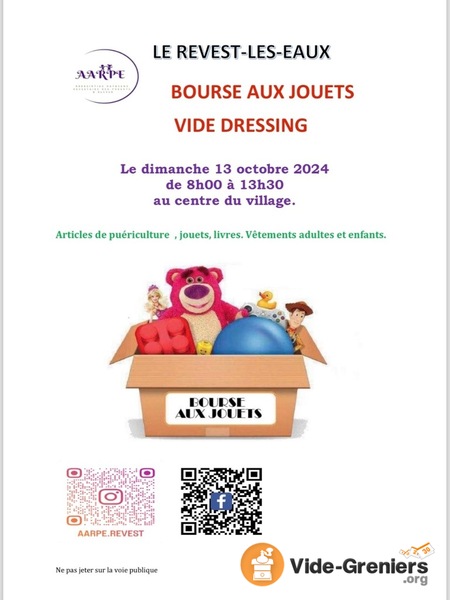 Bourse aux jouets vide dressing