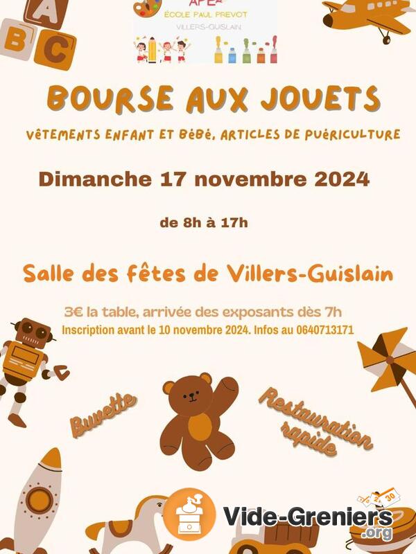 Bourse aux jouets Villers-Guislain