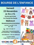 BOURSE DE L'ENFANCE Jouets, vêtements enfants puéricultures.