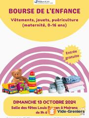 Bourse de l'enfance (vêtements, jeux, jouets, puériculture)