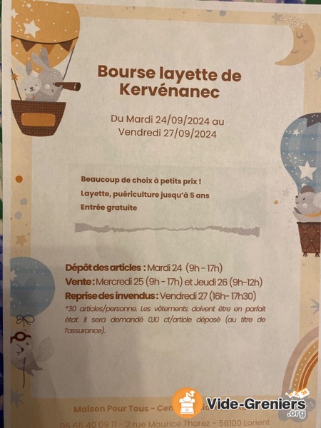 Bourse layette enfants jusqu’à 5 ans et puériculture