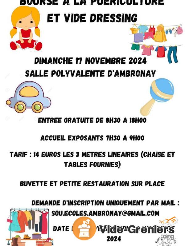 Bourse puériculture et vide dressing